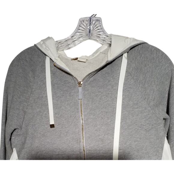 Kate Spade Zip Hoodie | Gray & White | Cotton Blend | Size XXS - Picture 2 of 6